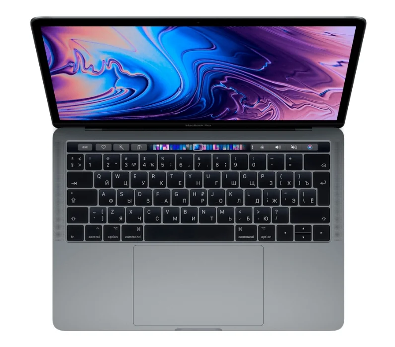 ультрабук Apple MacBook Pro 13 with Retina display and Touch Bar Mid 2019 (Intel Core i5 1400MHz/13.3"/2560x1600/8GB/256GB SSD/DVD нет/Intel Iris Plus Graphics 645/Wi-Fi/Bluetooth/macOS)