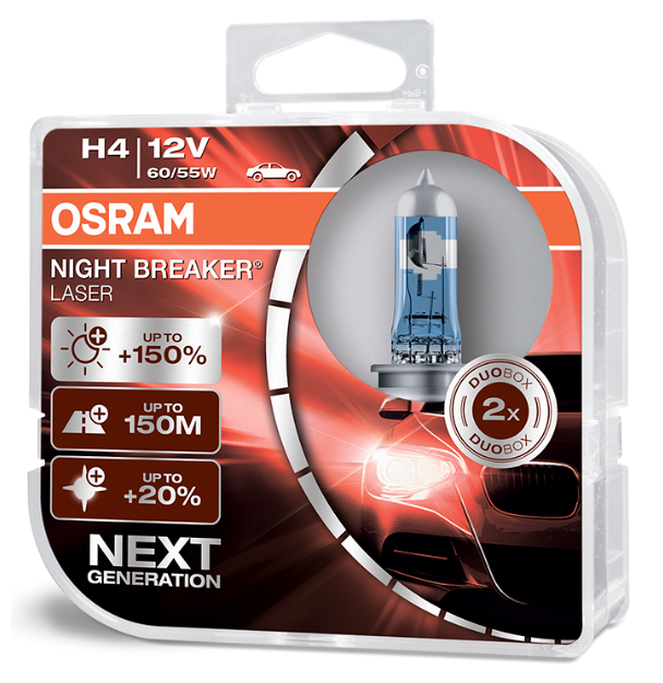 Osram H4 Night Breaker Laser Next Generation (+150%)