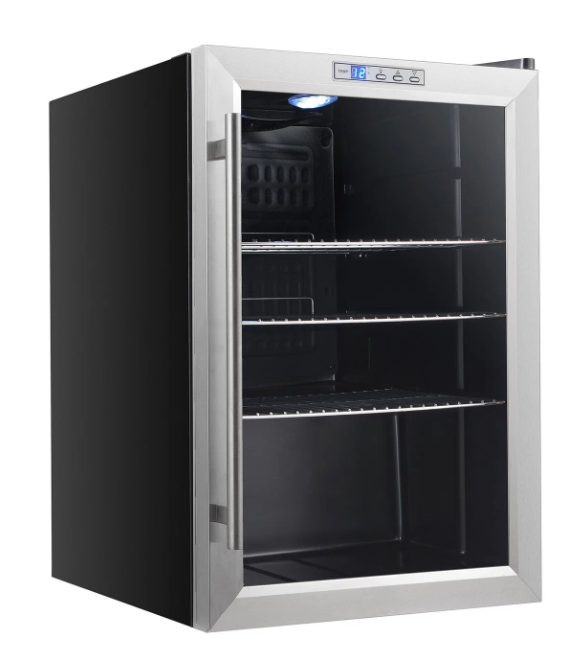 Холодильный шкаф Viatto VA-JC62WD черный/серебристый