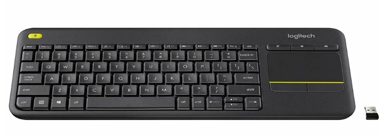 От Logitech Wireless Touch Keyboard K400 Plus Black